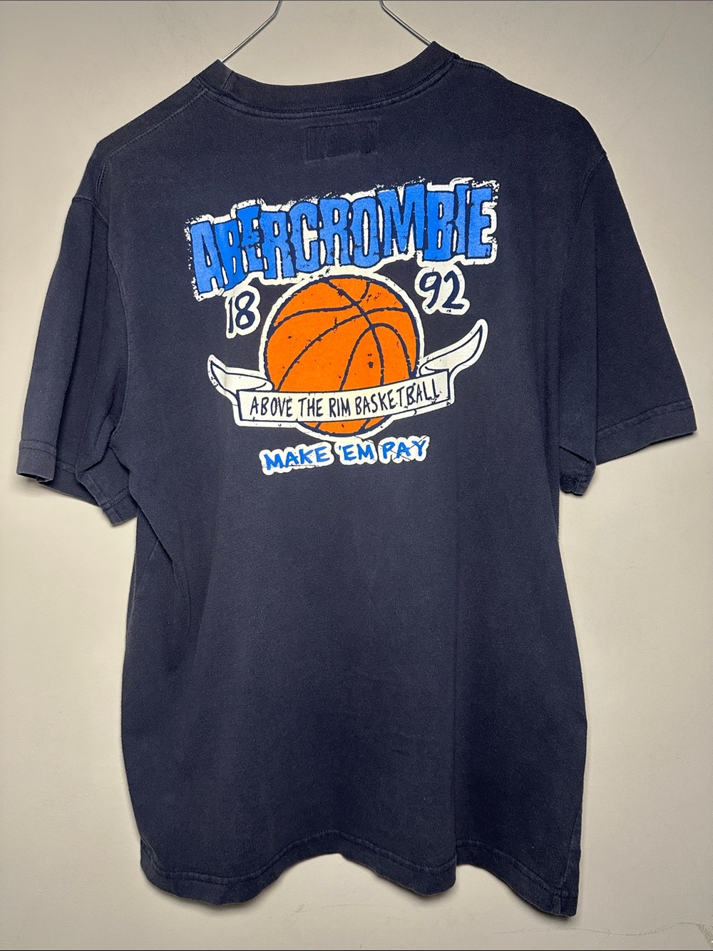 Abercrombie & Fitch Basketball Make Em Pay black with Orange Basketball Graphic